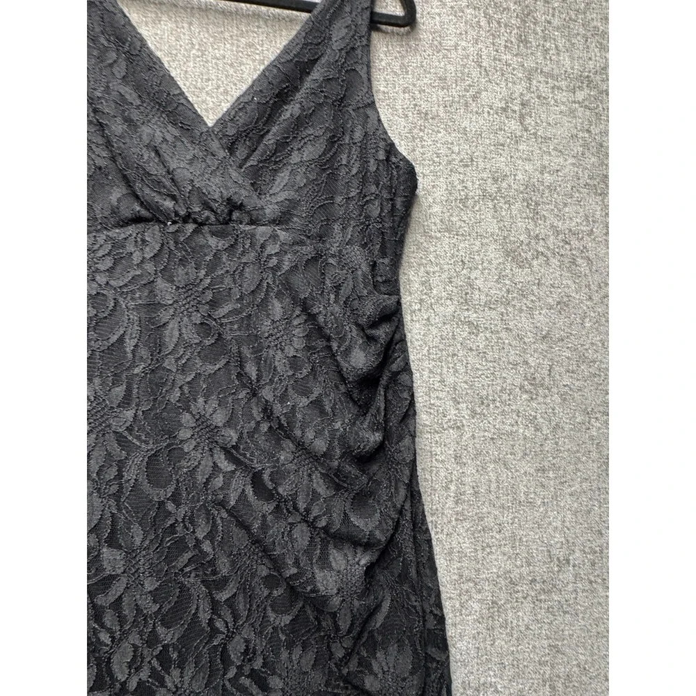 Juno Black Lace Maxi Dress Sleeveless Formal Evening Cocktail XL USA‎